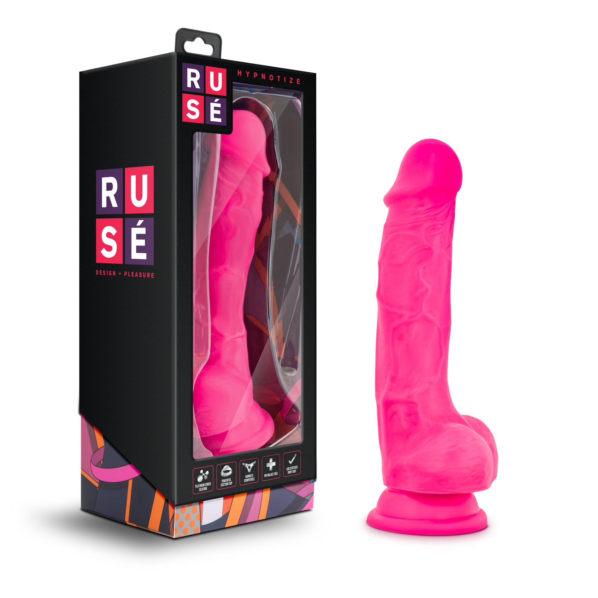 Ruse Hypnotize Hot Pink Dildo 7.5 Inch Length 1.5 Inch Width > Dildos > Realistic Dildos