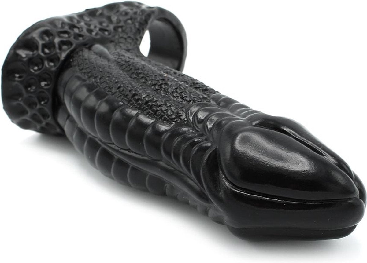 Kiotos Monstar Sleeve 01 Black 6.5" Inch Textured Flexible Liquid Silicone Sleeve > Sex Toys For Men > Penis Sleeves