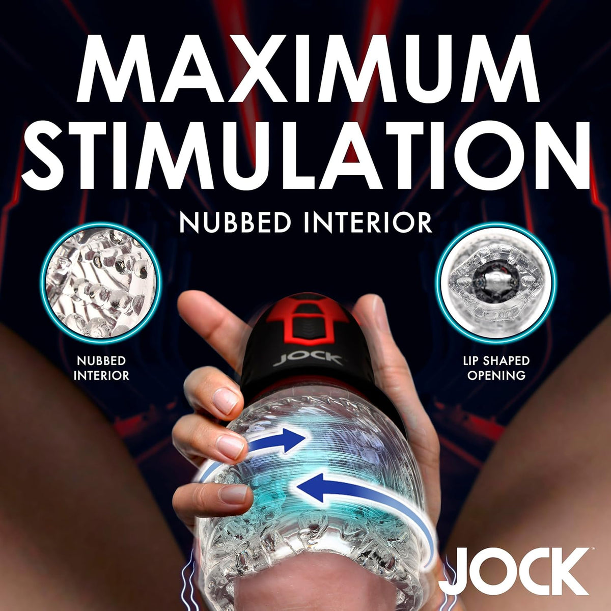 Jock Spinning and Vibrating Masturbator with Multiple Speeds and Patterns > Sex Toys For Men > Masturbators > Vibrating