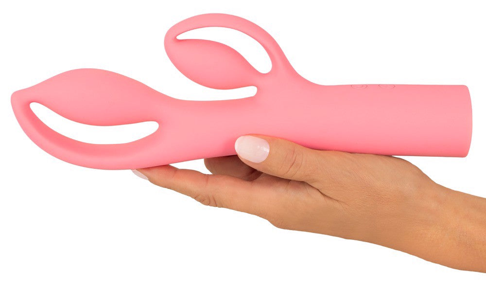 Fabulous Vibrator Pink Dual Motor Waterproof Silicone Vibrator > Vibrators > Ladies > Rabbit Multi
