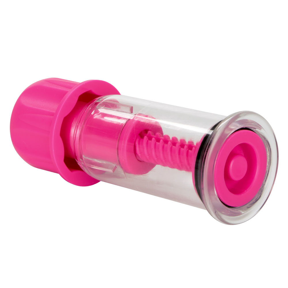 Nipple Play Vacuum Twist Suckers Pink 4 Inch Transparent Cylinder with Silicone Seal > Sex Toys > Nipple Suckers