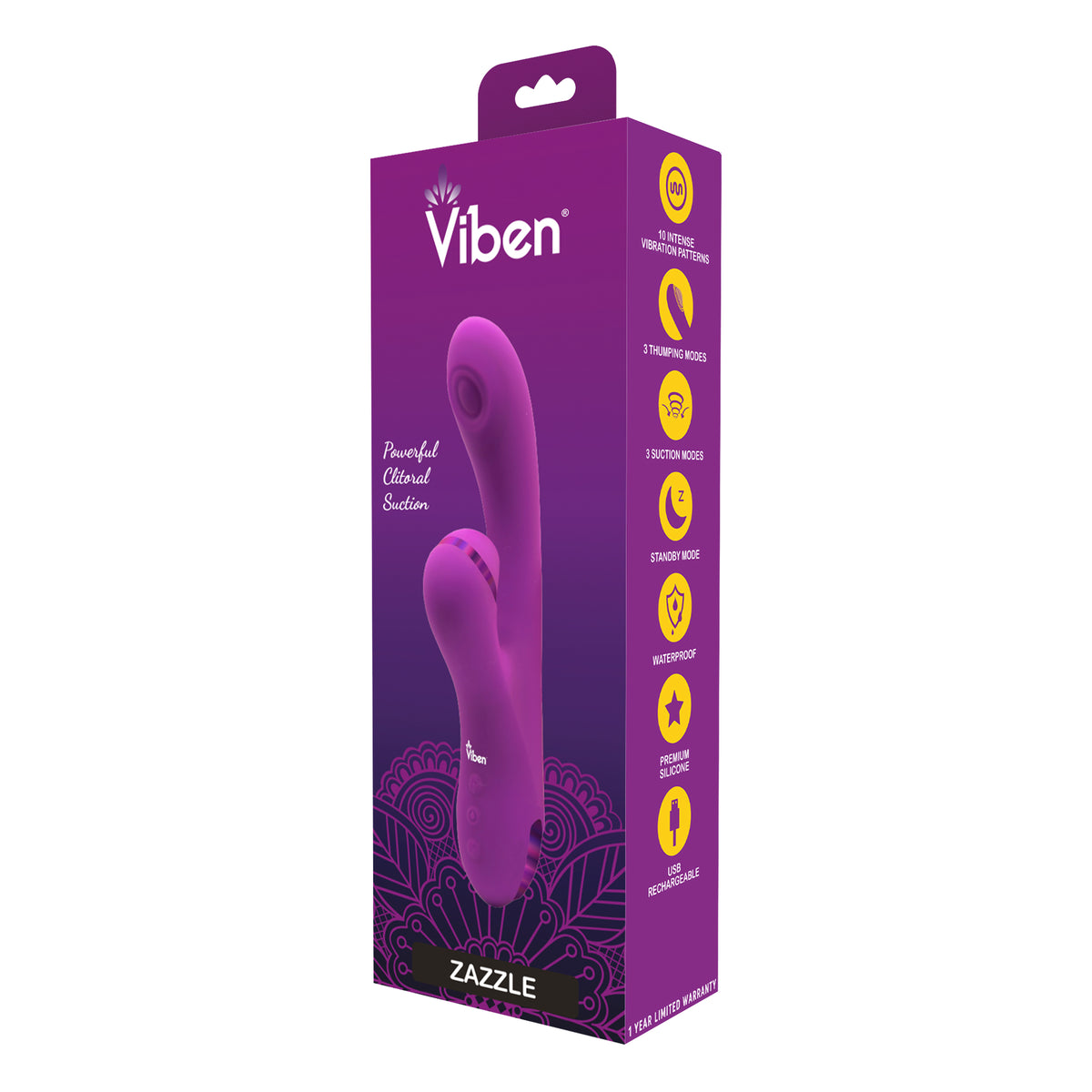 Viben Dazzle Thumping Rabbit in Berry > Vibrators > Ladies > Rabbit