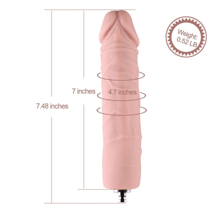 HiSmith - 7" Veined Slim Silicone Anal Dildo (KlicLok) Sex Machine Attachments
