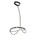 Euphoria Collection Plus Size Black Chain Halter Collar and Leash Set with Velvet Lining and Vegan Leather > Clothes > Womens Harnesses