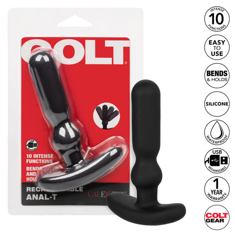Colt Anal-T Black Flexible Vibrating Probe with 10 Intense Functions > Anal Range > Vibrating Butt Plugs