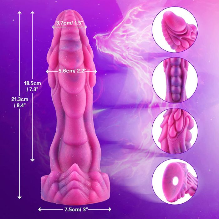 Wildolo - 8.4" Silicone Vibrating Amor Dildo (Suction Remote and App) Sex Machine Attachments