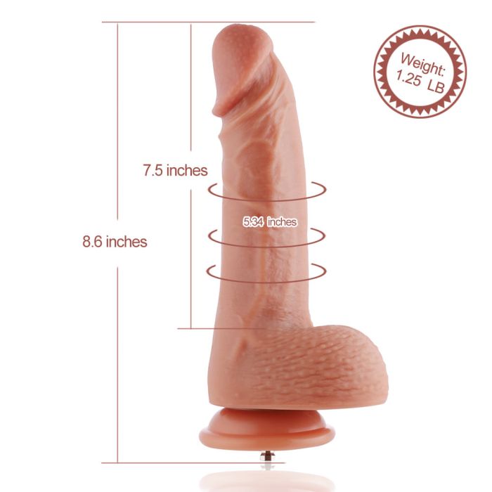 8.6in Double Layered Silicone Dildo Sex Machine Attachments
