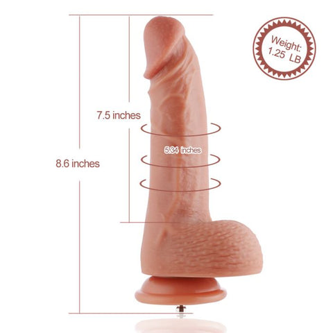 8.6in Double Layered Silicone Dildo Sex Machine Attachments