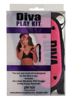 Bizarre Video Diva Bondage Kit with Pink Satin Blindfold, Faux-Fur Lined Handcuffs, and Black Mini Flogger > Bondage Gear > Bondage Kits
