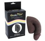 Gender Fluid Equipped Soft Packer 5 Inch Dark Brown Realistic Soft Prosthetic