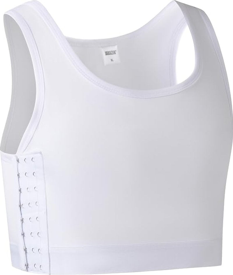 Gender Fluid White Chest Compression Binder XL Size 34-37 Inches