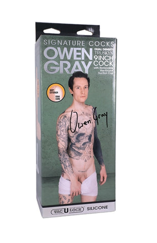 Signature Cocks Owen Gray 9 Inch Silicone Cock with Removable Vac-U-Lock Suction Cup and Dual Density TRUSKYN Material Default Title Dongs Celebrity