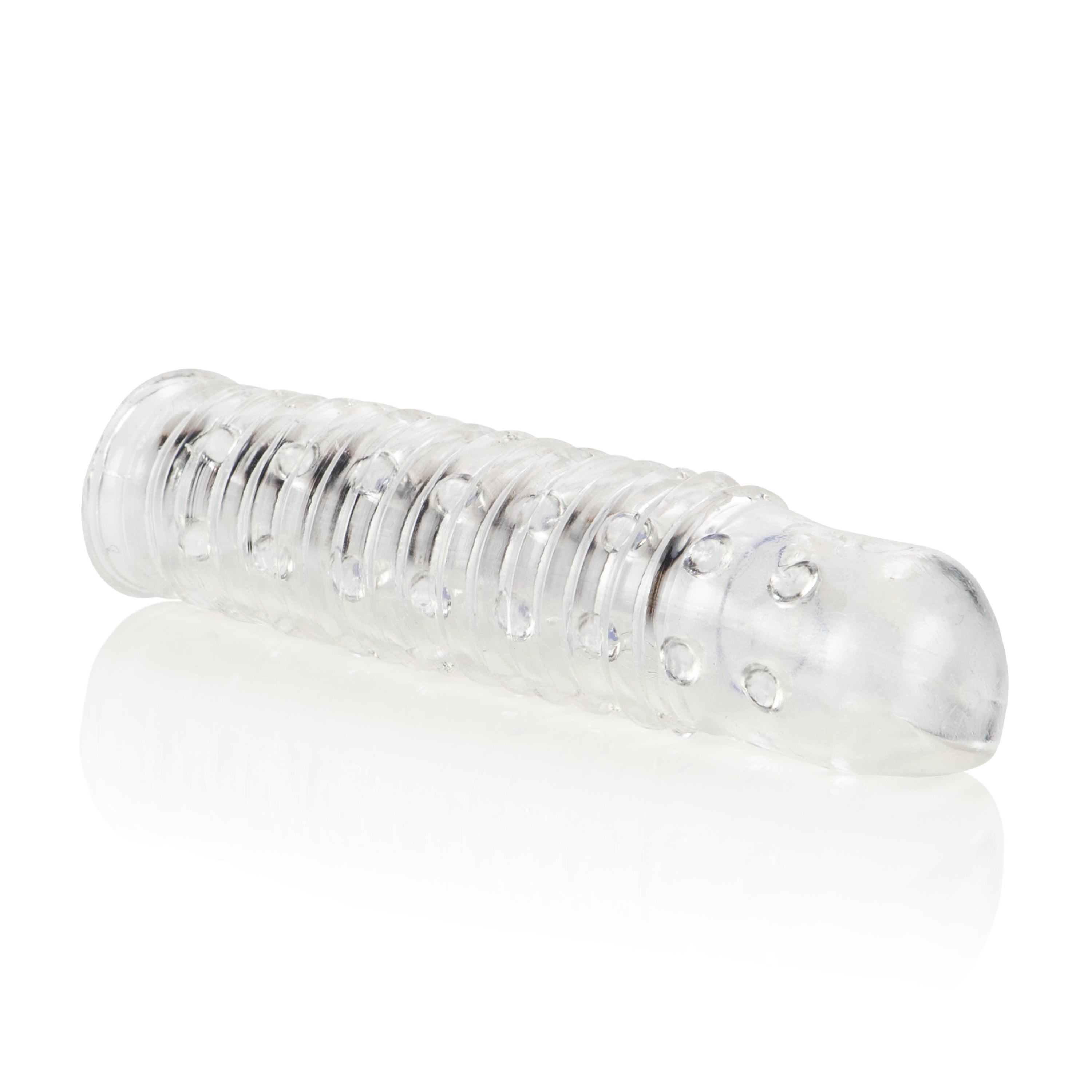 Reversible Sleeve Clear Textured Soft Stretchy TPR Sleeve for Enhanced Sensual Pleasure SLEEVES