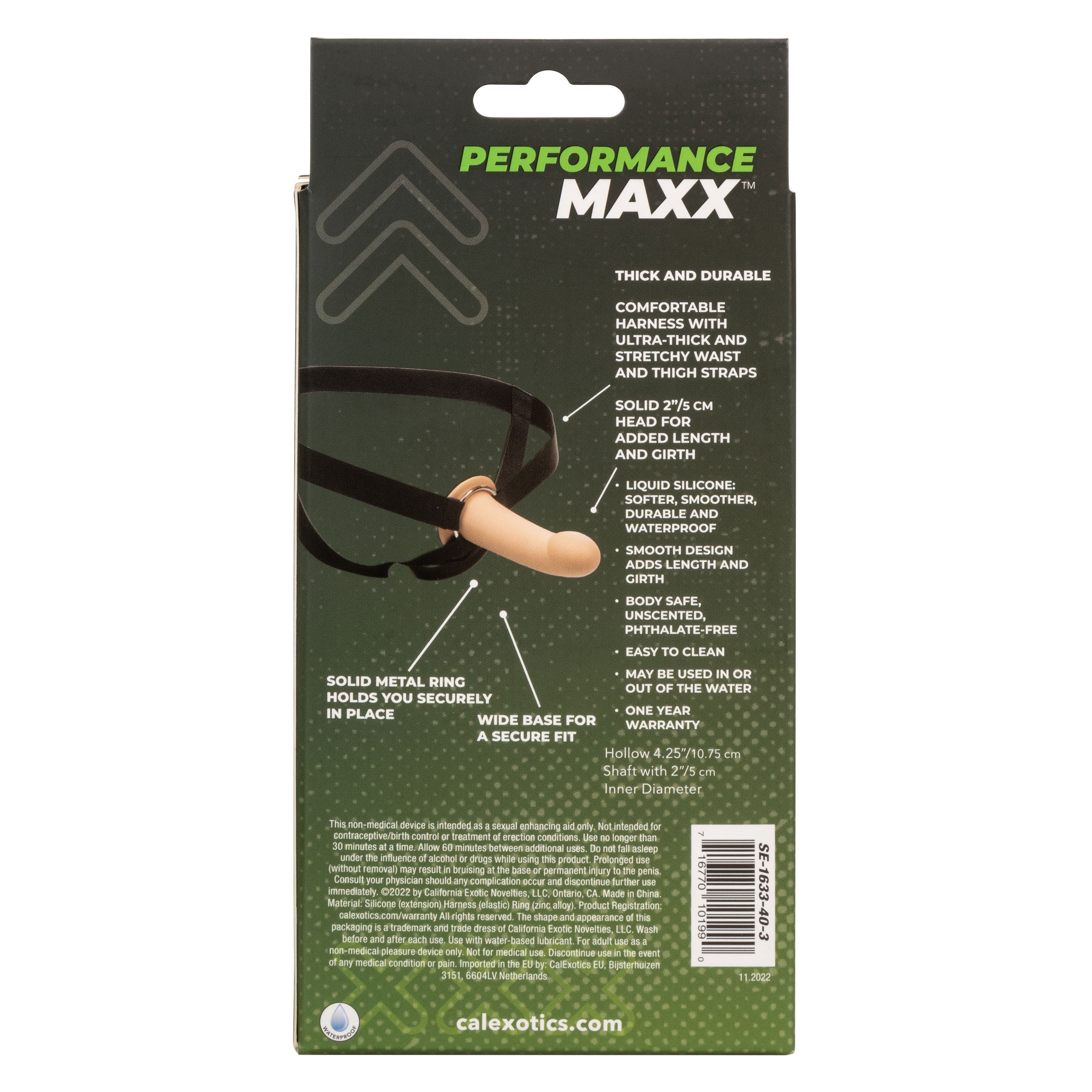 Performance Maxx Extension With Harness Ivory 2 Inch Length Adding Sleeve and Ultra-Thick Supportive Straps Default Title > Dildos > Hollow Strap Ons