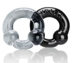 Ultraballs 2 Pack Cockring Black and Clear > Cock Ring > Sets