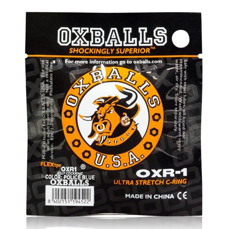 Oxballs Gauge Police Blue – Cock Ring - 3.25 inches