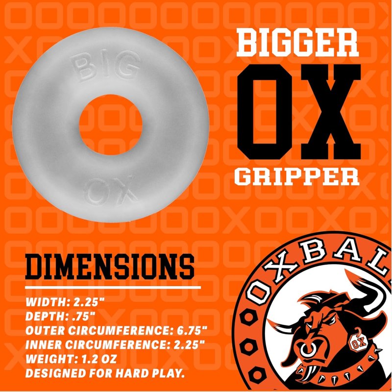 Oxballs Big Ox Thick Blubbery Cockring Cool Ice Silicone Blend > Cock Ring > Single