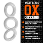Oxballs Willy Rings 3-Pack Stretchy Clear Cockrings Set