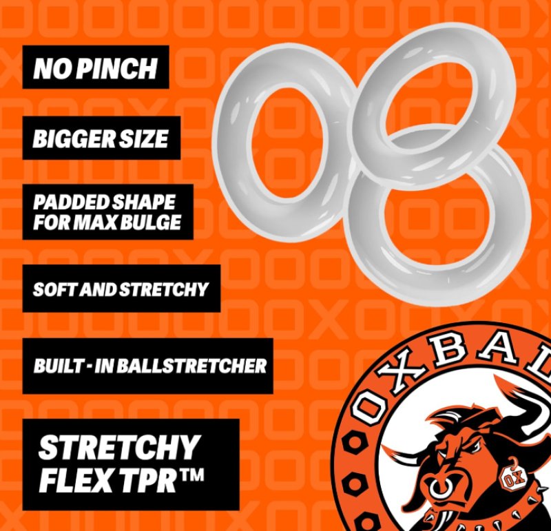 Oxballs Willy Rings 3-Pack Stretchy Clear Cockrings Set