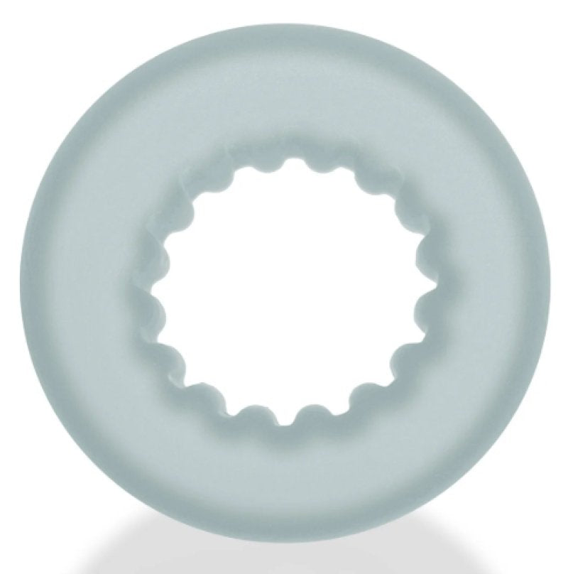 Oxballs Axis Inner Ribbed Griphold Cockring Clear Ice Edition