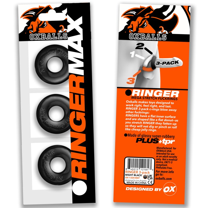 Ringer Max 3-Pack – Strong Rubber Cock Ring Set > Cock Ring > Sets