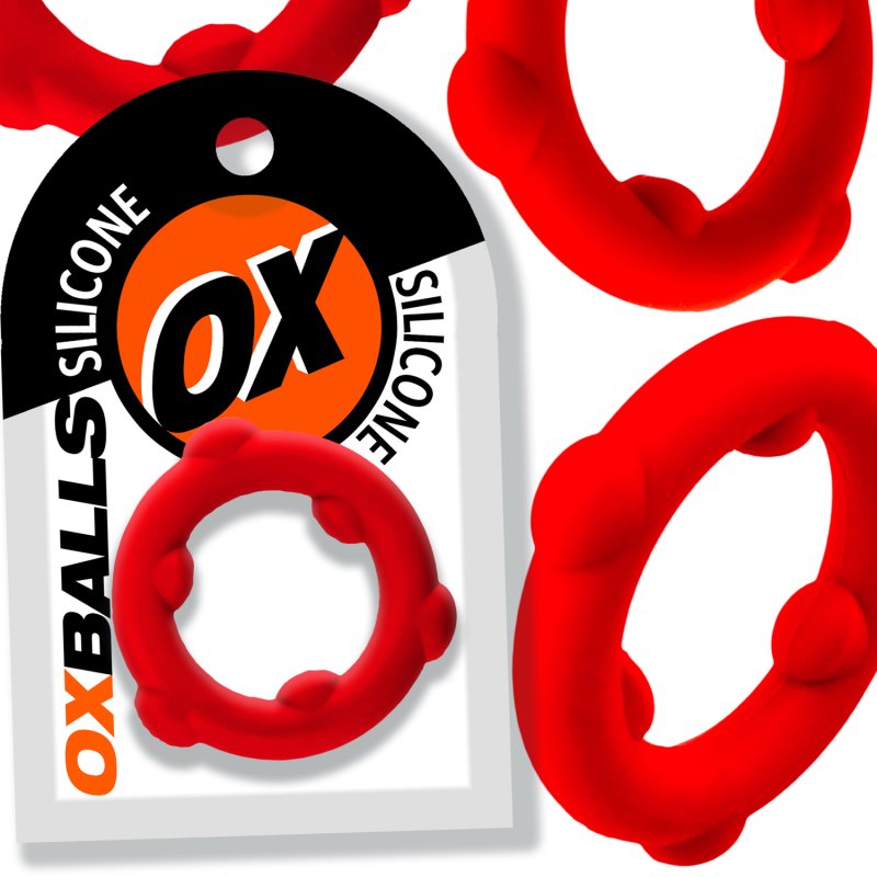 Oxballs Spinner (Red) – Mega-Stretch Silicone Cock Ring