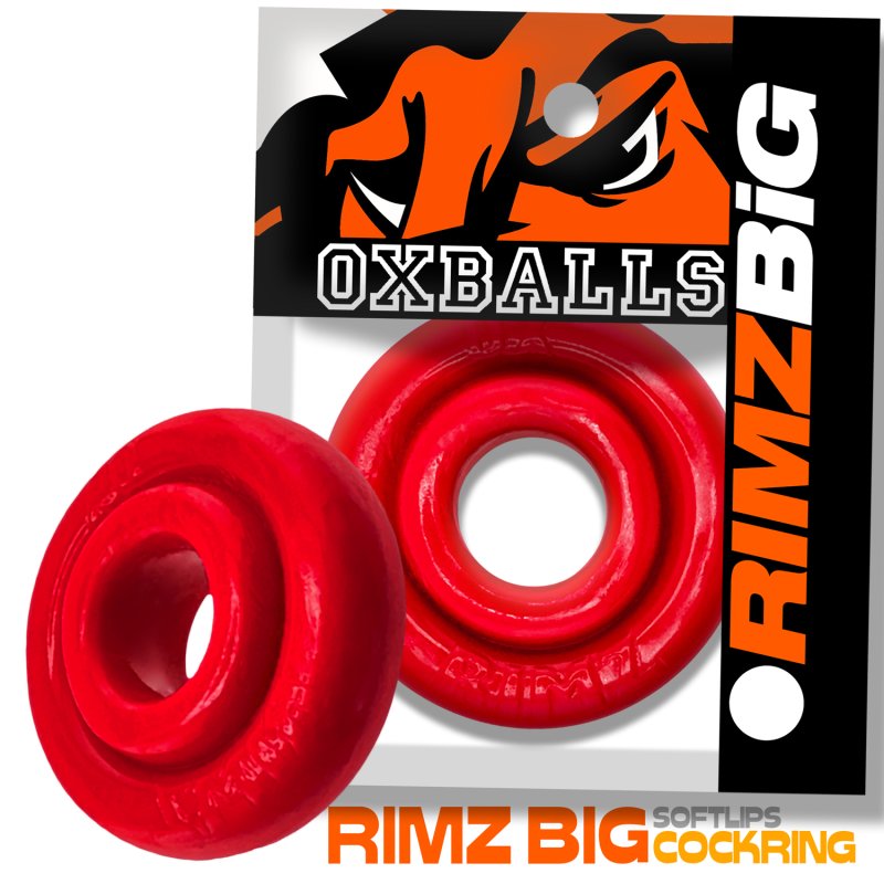 Oxballs Rimz Big (Red) – Plush Soft Extended Lip Cockring