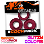Oxballs Cockpack (Cherry Lips) – Multi-Design 3-Pack Cock Rings