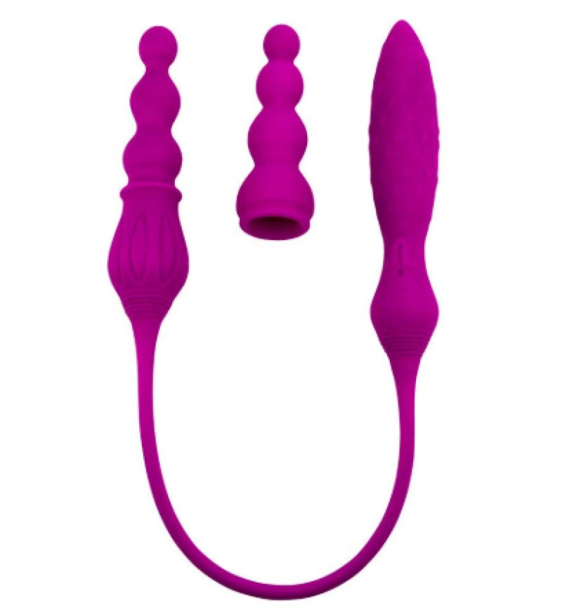 Adrien Lastic 2X + LRS (Purple) – Waterproof Double Ended Dildo with Remote Control and Vibration Modes > Dildos > Double Dildos