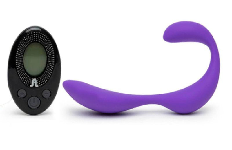 Adrien Lastic Mr. Hook Purple Strap-On Hands-Free Double Action Stimulator with Remote Control and Adjustable Waistband