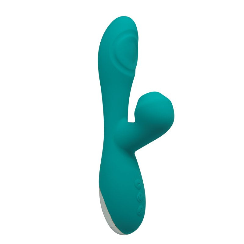 Alive Caribbean Shine Blue Teal G-Spot Pulsating and Suction Vibe 21 cm Splashproof > Sex Toys For Ladies > G-Spot Vibrators
