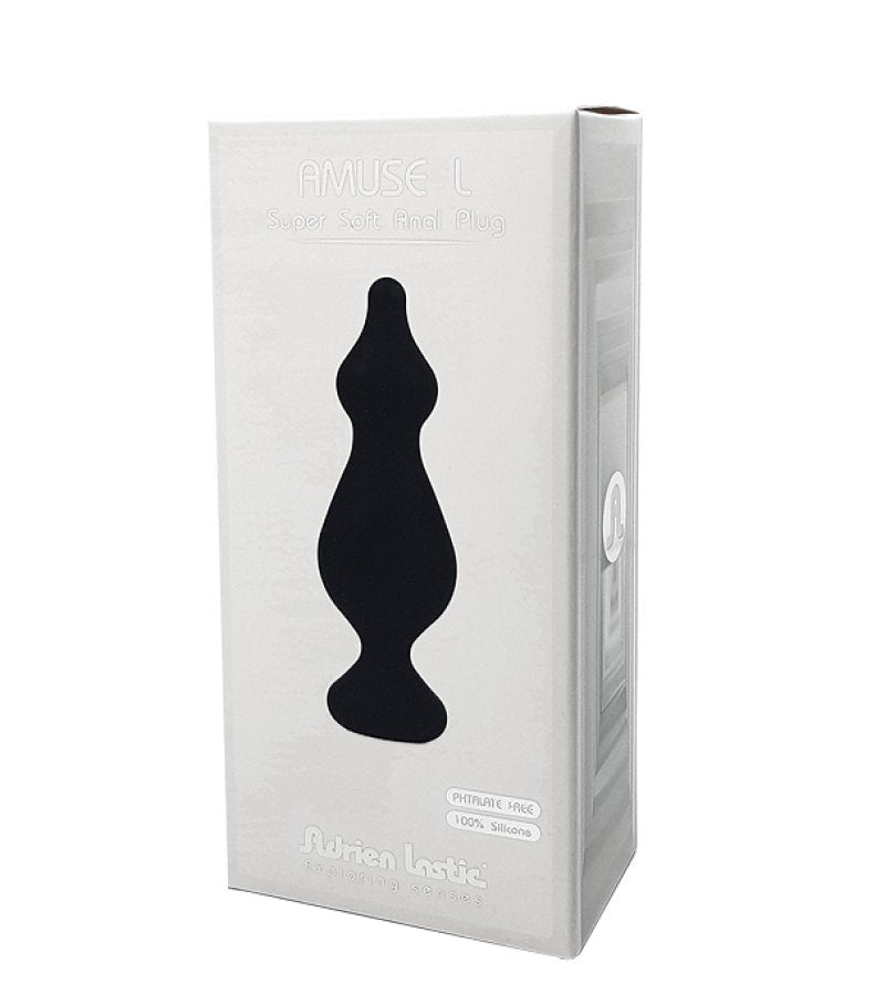 Adrien Lastic Amuse Black Silicone Plug Large 10 cm (4 Inch) > Anal Range > Butt Plugs