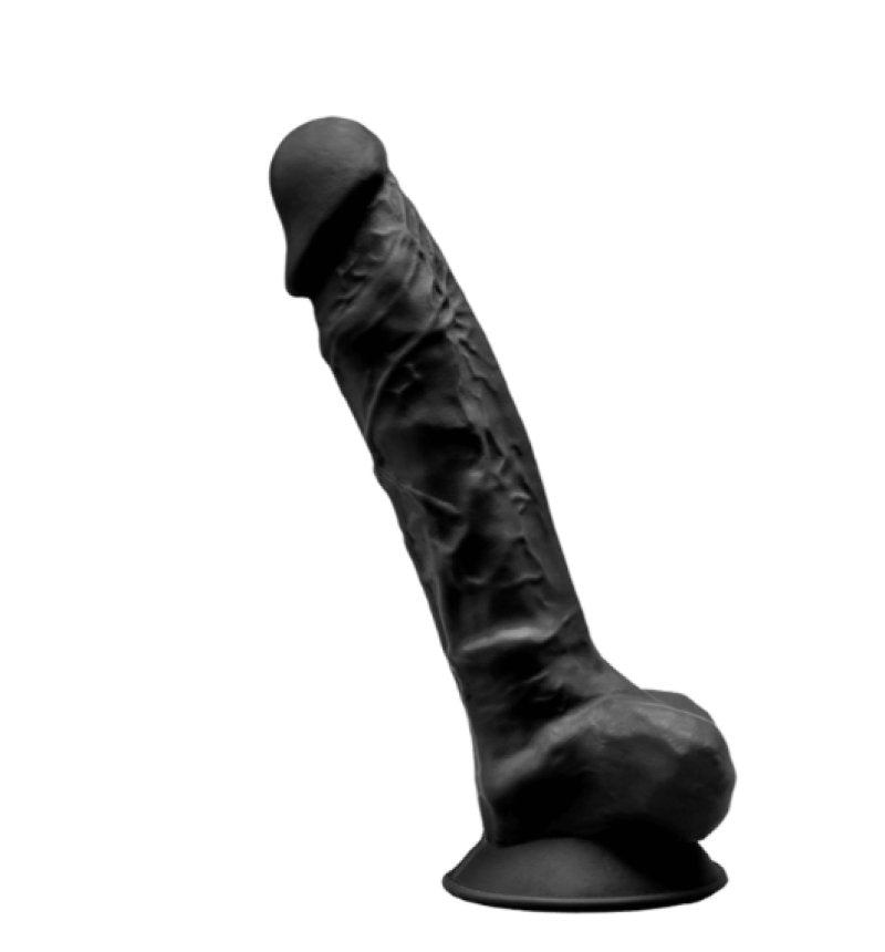Silexd 15 Inch Model 1 Black Premium Silicone Dong with Suction Cup Base Secondary image