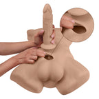 Silexd 7 Inch Apollo Torso and Dildo Liquid Silicone Caramel