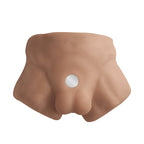Silexd 7 Inch Apollo Half Male Torso with Interchangeable Dildo Liquid Silicone Caramel