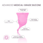 Femintimate Eve Cup L Rosa Medical Grade Silicone Menstrual Cup 5 cm Diameter 7.8 cm Height > Essentials > Menstrual Products