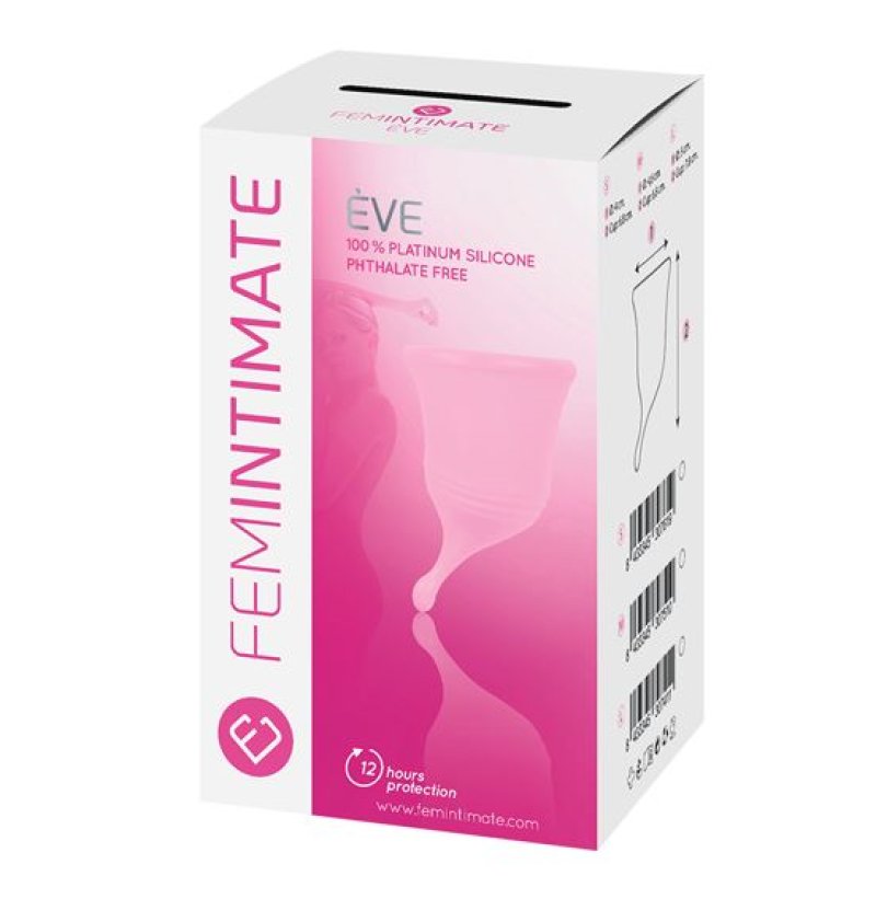 Femintimate Eve Cup M Menstrual Cup Rosa Diameter 4.6 cm Height 6.8 cm Medical-Grade Silicone > Essentials > Menstrual Products