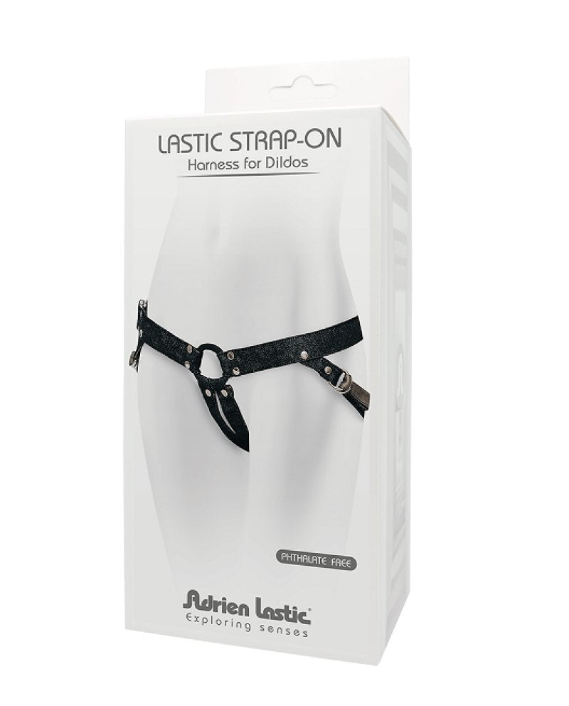 Adrien Lastic Black Denim Strap-on Harness with Silicone Ring Adjustable Waistband > Dildos > Strap On Harnesses