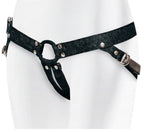 Adrien Lastic Black Denim Strap-on Harness with Silicone Ring Adjustable Waistband > Dildos > Strap On Harnesses