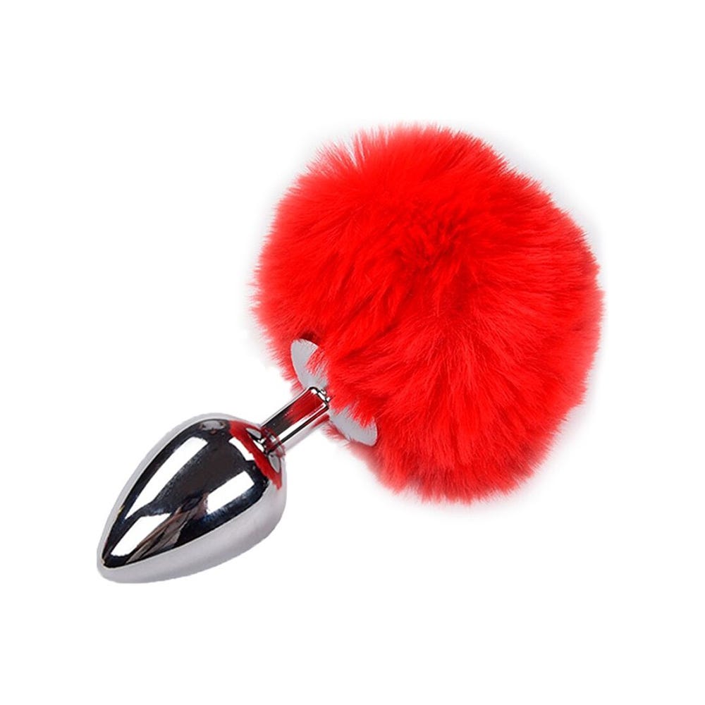 Alive Metal Fluffy Plug Red Small > Anal Range > Tail Butt Plugs Main image