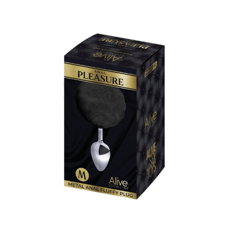 Alive Metal Fluffy Plug Black Medium Secondary image