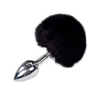 Alive Metal Fluffy Plug Black Medium > Anal Range > Tail Butt Plugs
