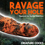 Creature Cocks Sabretooth (Orange and Black Camo) Silicone 11.3 Inch Dildo – Fantasy-Inspired Silicone Dildo