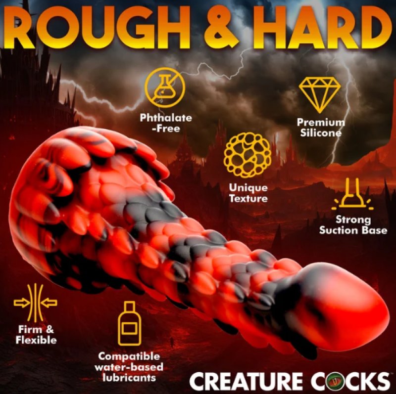 Creature Cocks Demon Rising 8 Inch – Dragon-Inspired Textured Dildo
