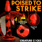 Creature Cocks King Cobra (Red and Black) – X-Large 18 Inch Silicone Dong