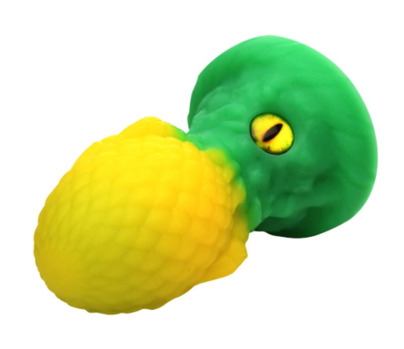Eye of the Dragon 4.61" Silicone Butt Plug in Green by Creature Cocks