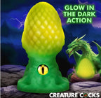 Eye of the Dragon 4.61" Silicone Butt Plug in Green by Creature Cocks