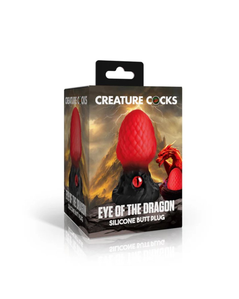 Creature Cocks Eye of the Dragon Silicone Butt Plug in Red