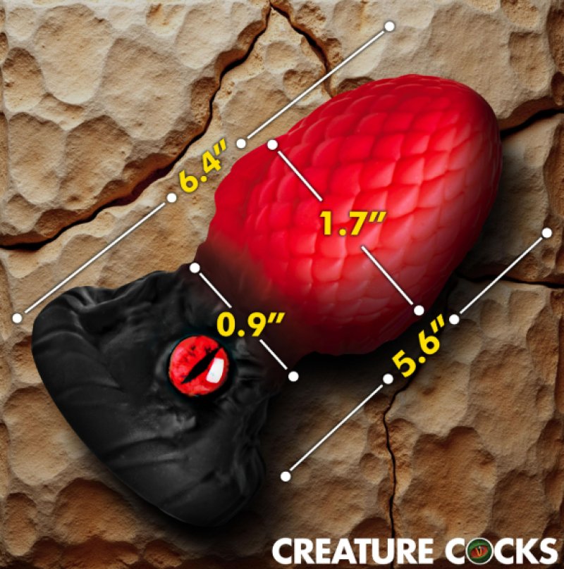 Creature Cocks Eye of the Dragon Silicone Butt Plug in Red