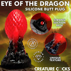 Creature Cocks Eye of the Dragon Silicone Butt Plug in Red